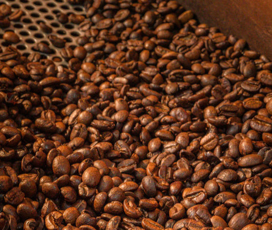 Freshly Roasted Coffee in a roasting rack