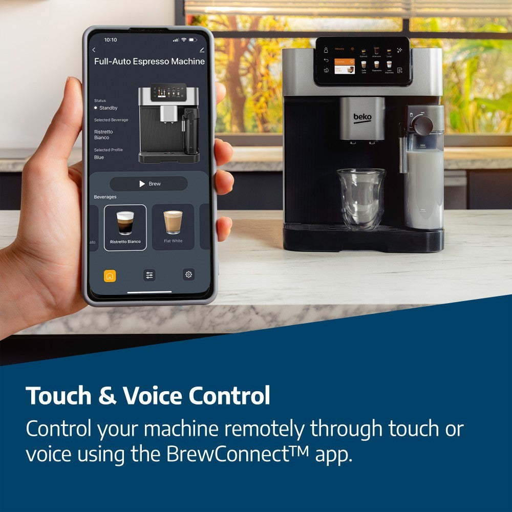 Beko Touch Screen Bean To Cup Coffee machine CEG7348X + 1kg Coffee Bundle