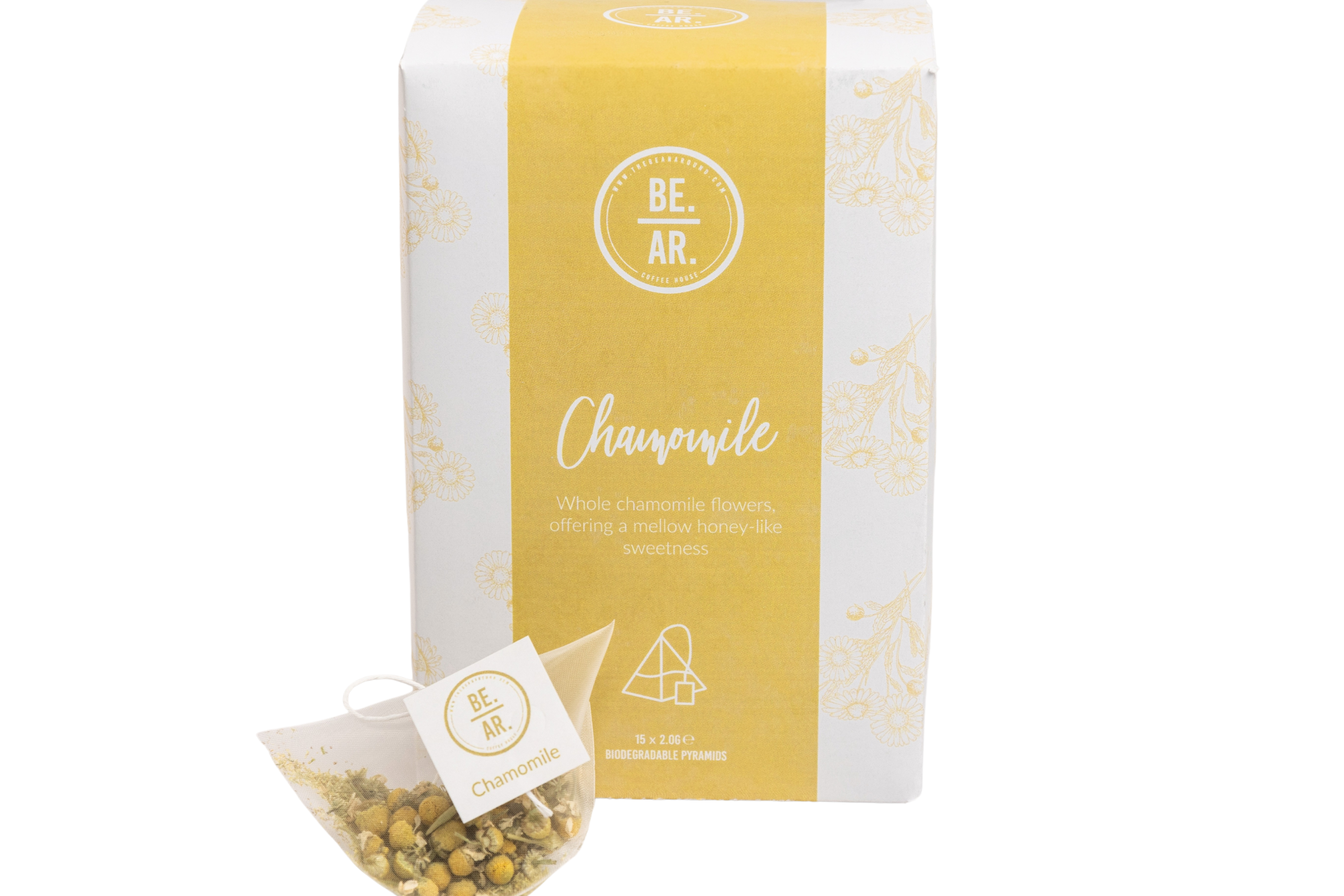 Chamomile Tea | Whole Flower Herbal Tea Bags – BE. AR. Coffee House
